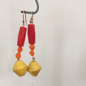 Handmade dangling bead earrings